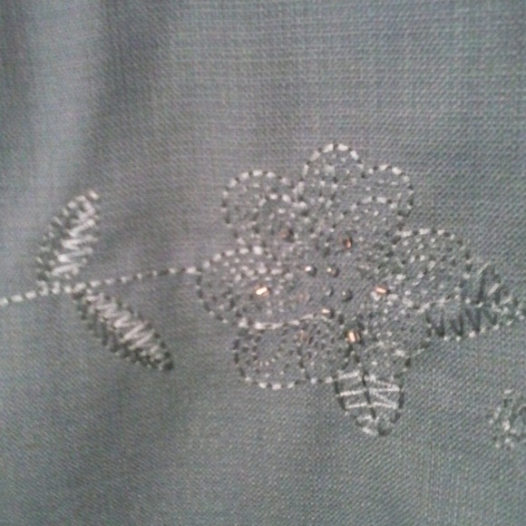 *ALFRED DUNNER WOMENS BEADED/EMBROIDERED DRESS TOP - Picture 3 of 4